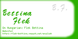bettina flek business card